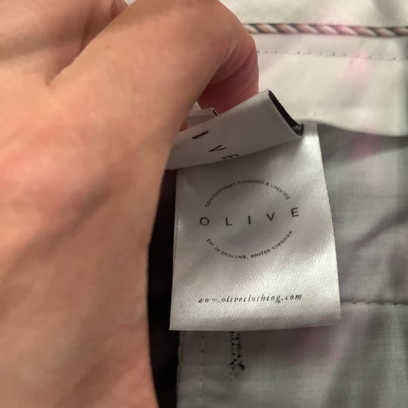 Men’s Olive Trousers Navy - Picture 3 of 5